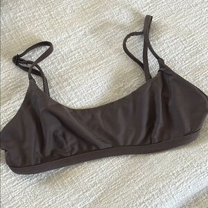 Matteau The Crop Top swim top taupe size 2